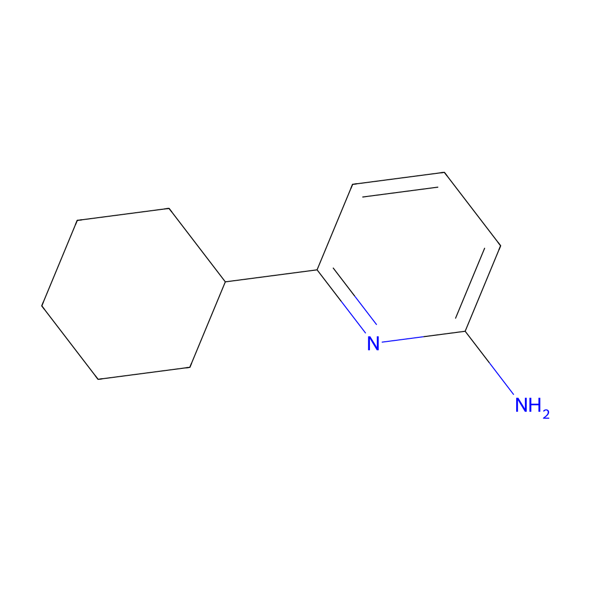 2-Amino-6-cyclohexylpyridine molecular structure, CAS 188748-00-7