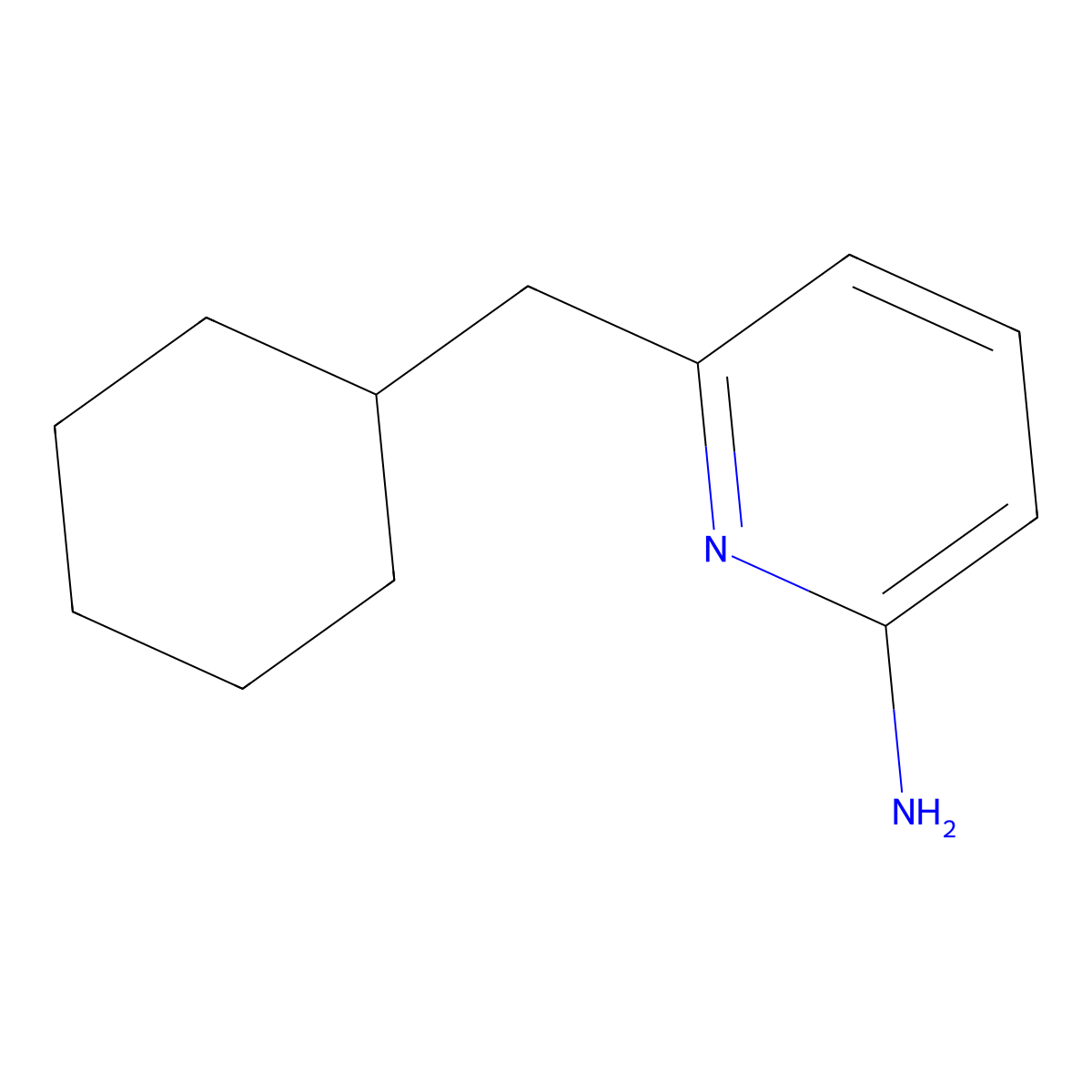 6-(Cyclohexylmethyl)pyridin-2-amine molecular structure, CAS 188748-02-9