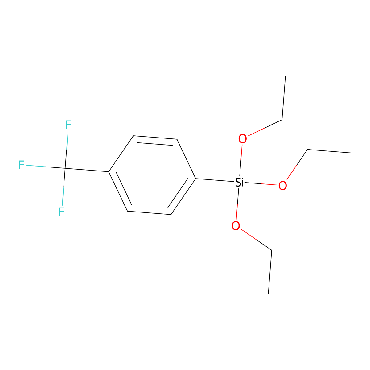Triethoxy(4-(trifluoromethyl)phenyl)silane molecular structure, CAS 188748-63-2