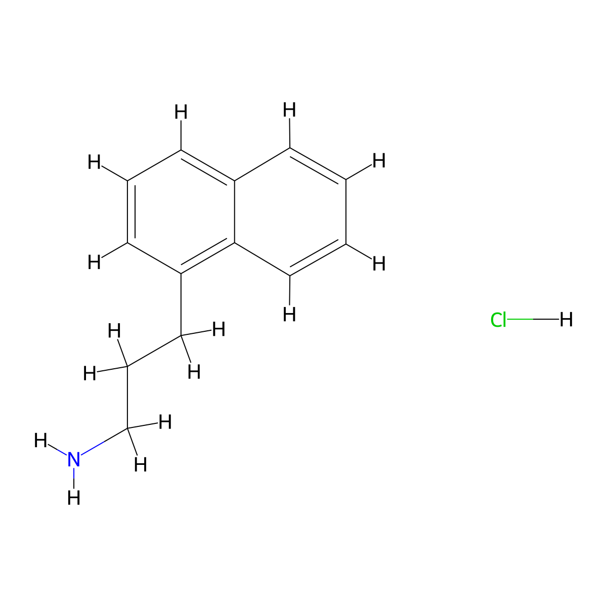 3-(Naphthalen-1-yl)propan-1-amine hydrochloride molecular structure, CAS 188751-59-9