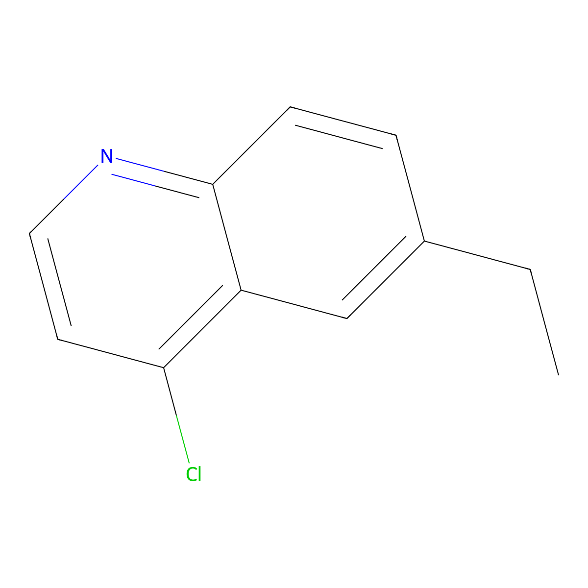 4-Chloro-6-ethylquinoline molecular structure, CAS 188758-77-2