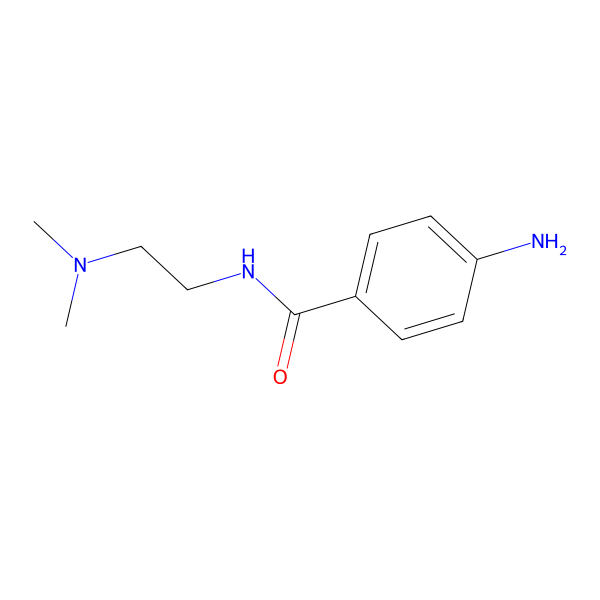 4-amino-N-(2-(dimethylamino)ethyl)benzamide molecular structure, CAS 188758-93-2