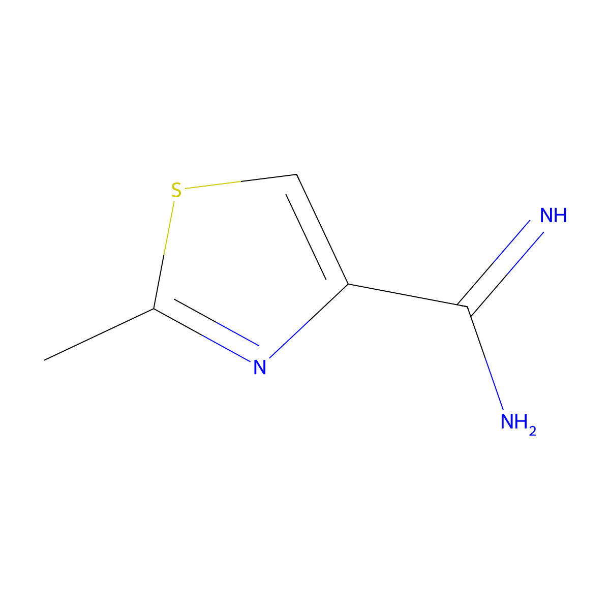 2-Methylthiazole-4-carboximidamide molecular structure, CAS 18876-81-8