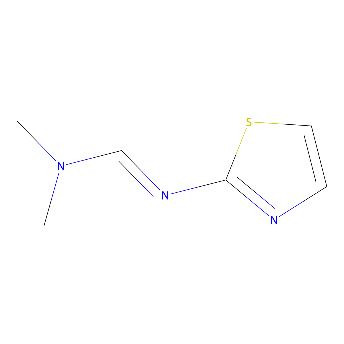 N,N-Dimethyl-N'-(thiazol-2-yl)formimidamide molecular structure, CAS 18876-89-6