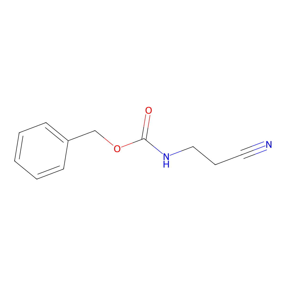 benzyl N-(2-cyanoethyl)carbamate molecular structure, CAS 18877-96-8