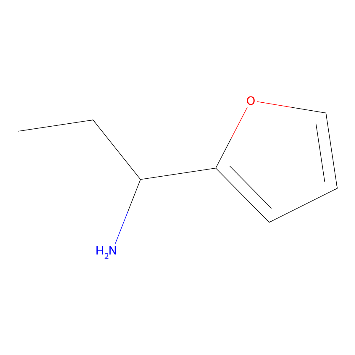 2-Furanmethanamine, alpha-ethyl-, (alphaR)- molecular structure, CAS 188772-70-5