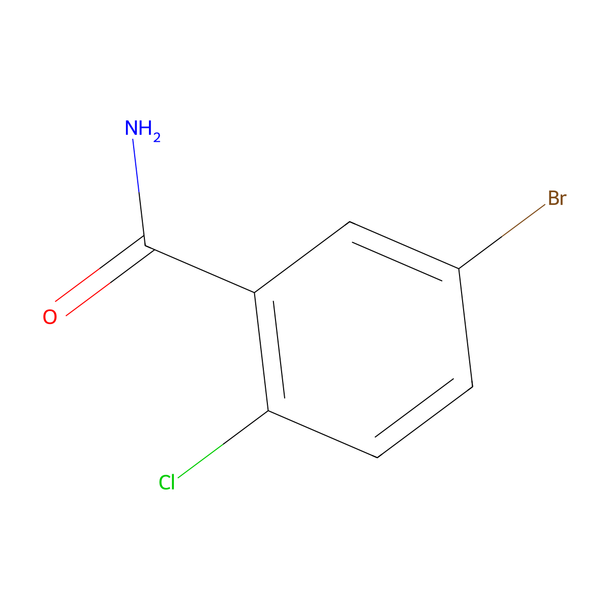 5-Bromo-2-chlorobenzamide molecular structure, CAS 188774-55-2