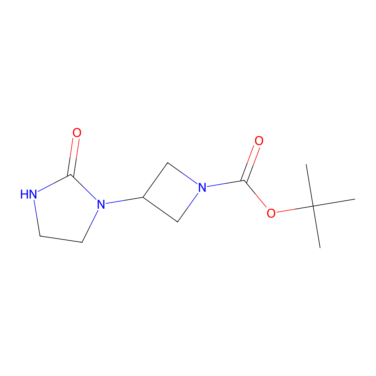 Tert-butyl 3-(2-oxoimidazolidin-1-yl)azetidine-1-carboxylate molecular structure, CAS 1887746-58-8