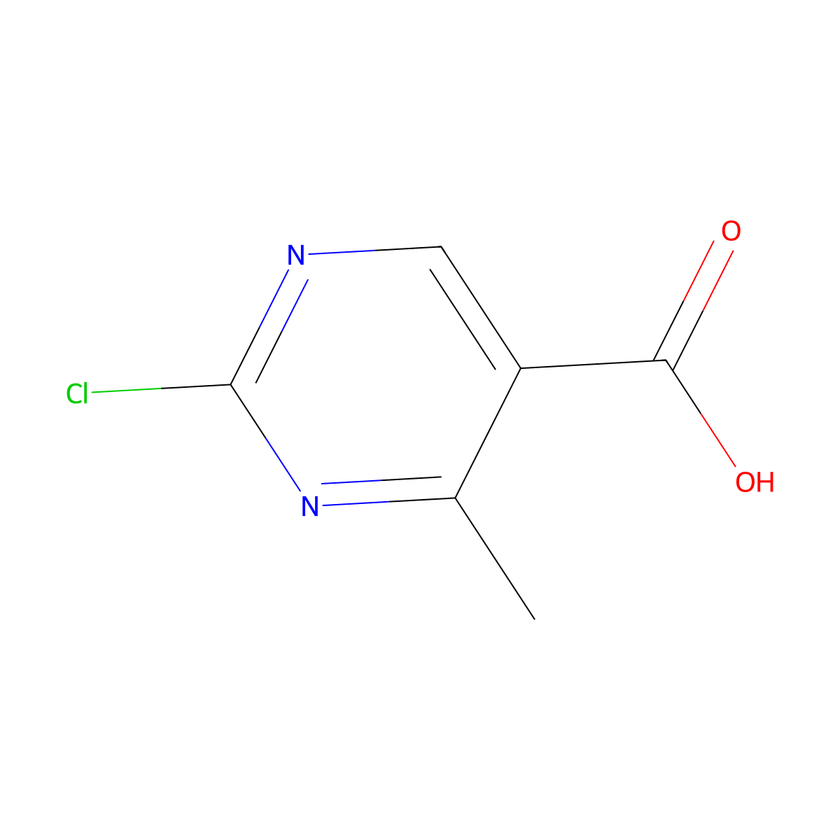 2-Chloro-4-methylpyrimidine-5-carboxylic acid molecular structure, CAS 188781-10-4