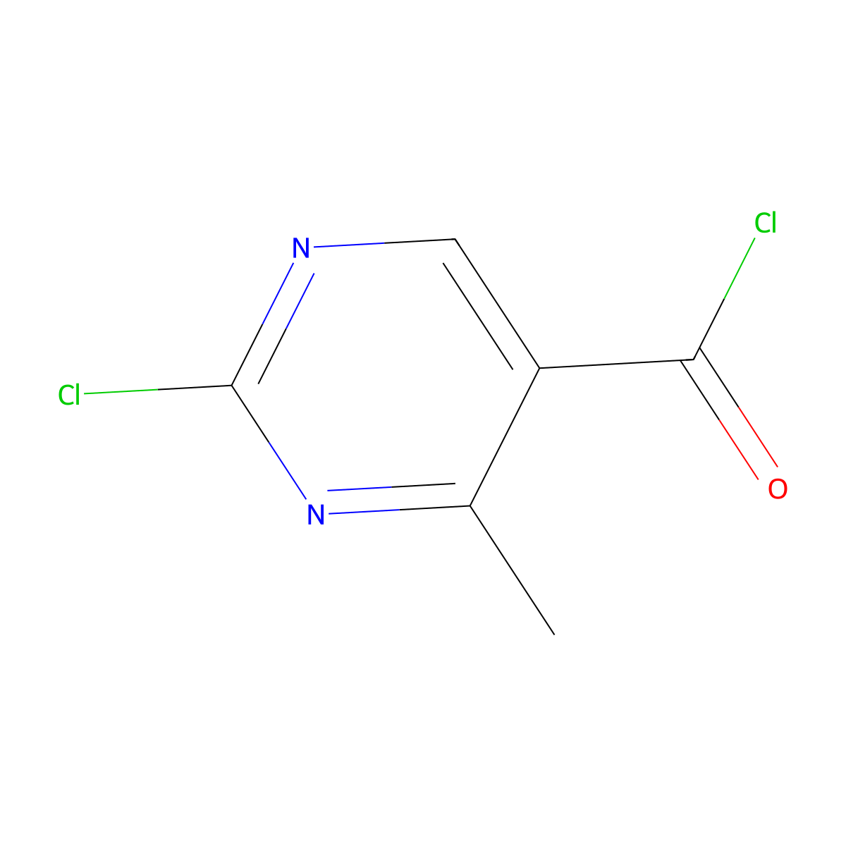 2-Chloro-4-methylpyrimidine-5-carbonyl chloride molecular structure, CAS 188781-13-7
