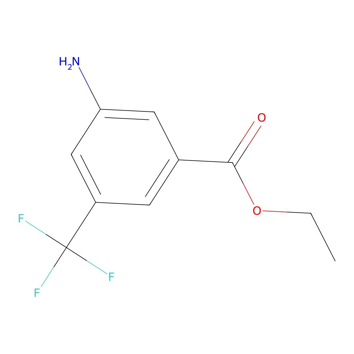 Ethyl 3-amino-5-(trifluoromethyl)benzoate molecular structure, CAS 188781-43-3