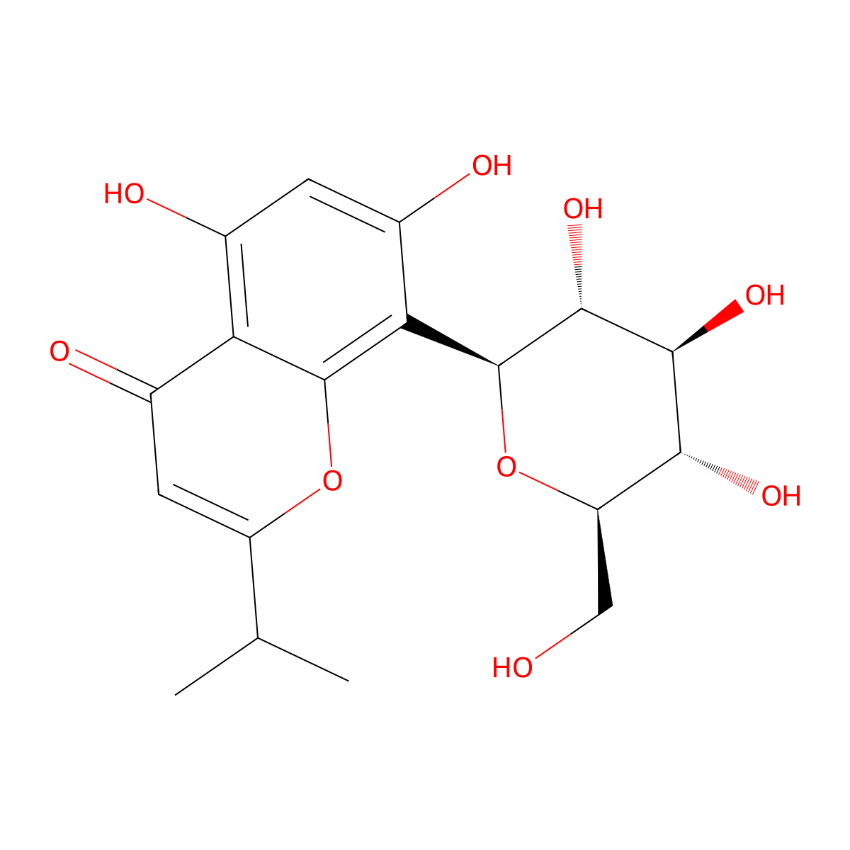 8-Glucosyl-5,7-dihydroxy-2-isopropylchromone molecular structure, CAS 188785-44-6