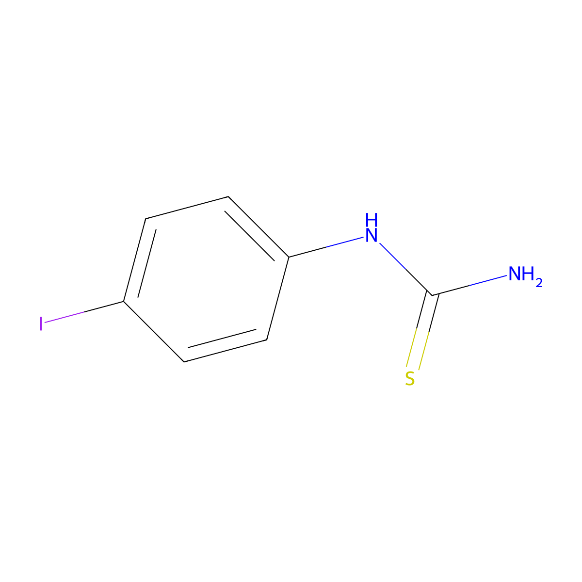 (4-Iodophenyl)thiourea molecular structure, CAS 18879-80-6