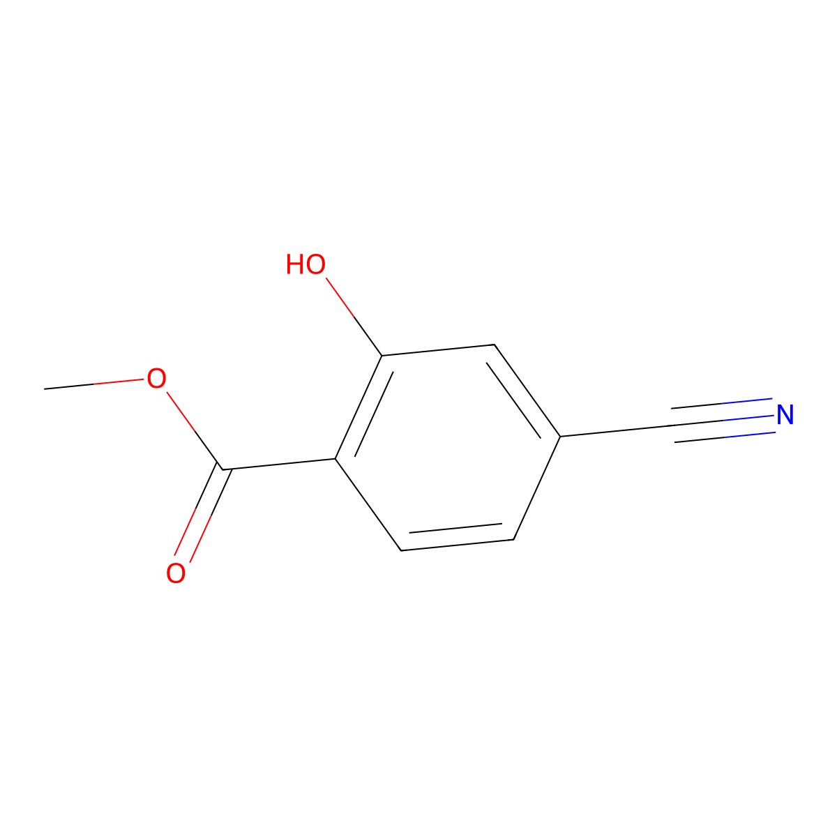 Methyl 4-cyano-2-hydroxybenzoate molecular structure, CAS 188793-06-8
