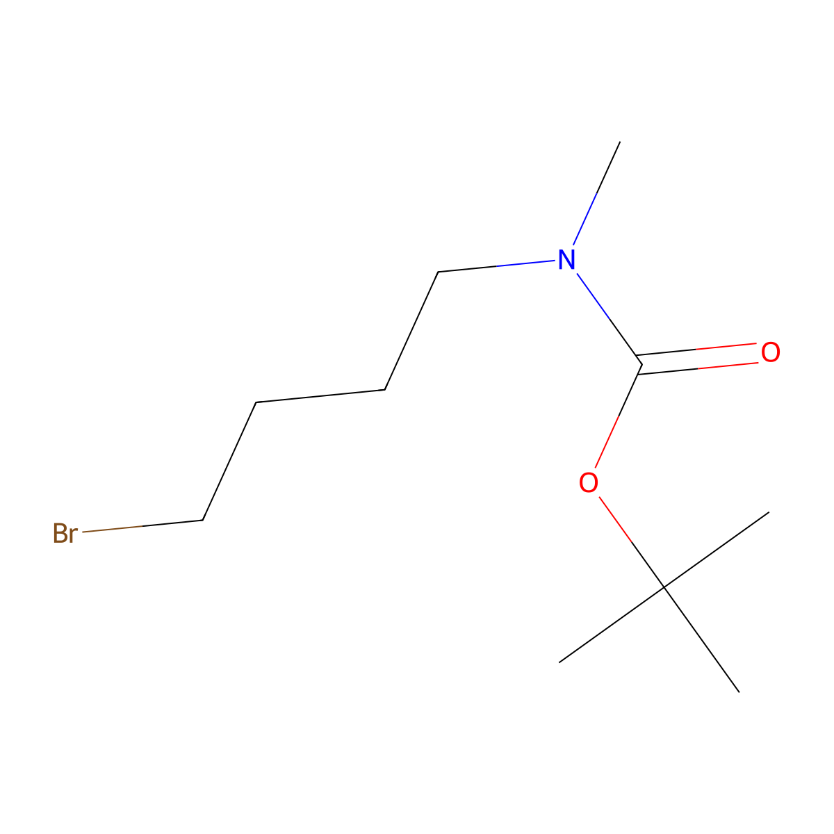 tert-butyl N-(4-bromobutyl)-N-methylcarbamate molecular structure, CAS 188793-11-5