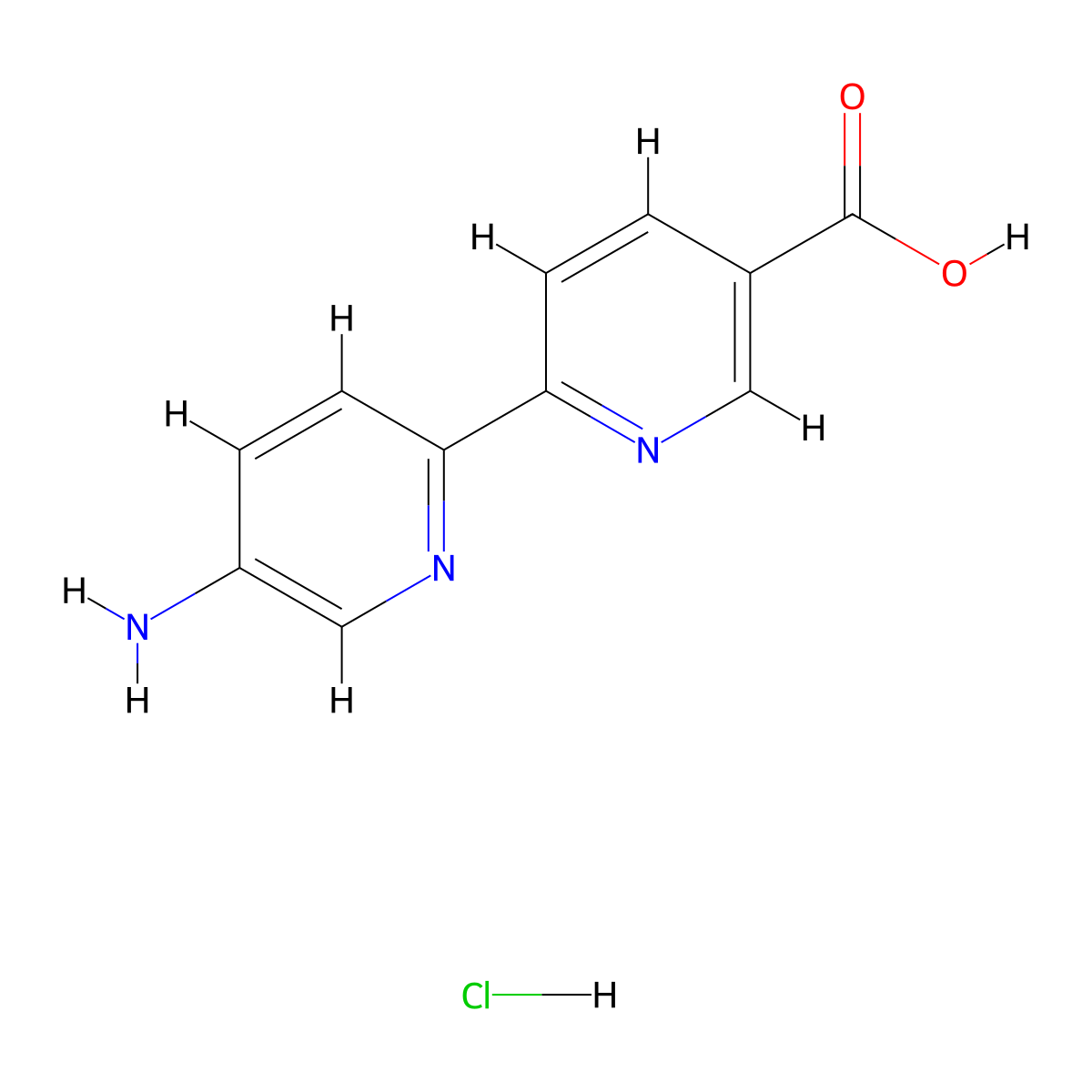 5'-Amino-[2,2'-bipyridine]-5-carboxylic acid xhydrochloride molecular structure, CAS 188795-80-4