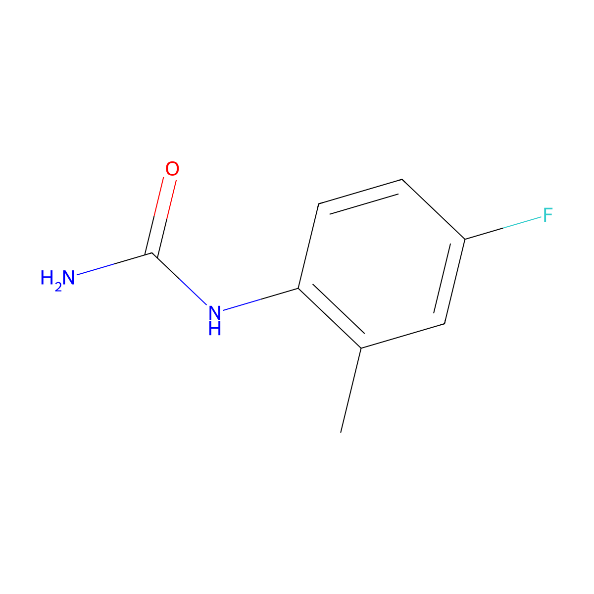 N-(4-Fluoro-2-methylphenyl)urea molecular structure, CAS 188796-85-2