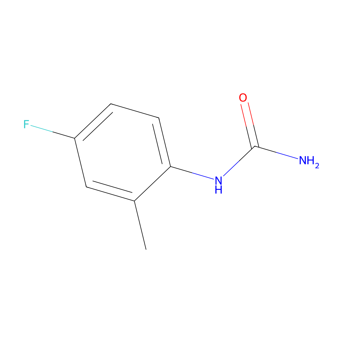 N-(4-Fluoro-2-methylphenyl)urea molecular structure, CAS 188796-85-2