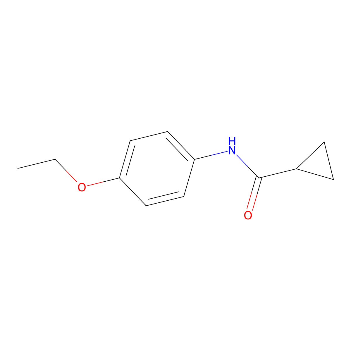 N-(4-ethoxyphenyl)cyclopropanecarboxamide molecular structure, CAS 188799-38-4