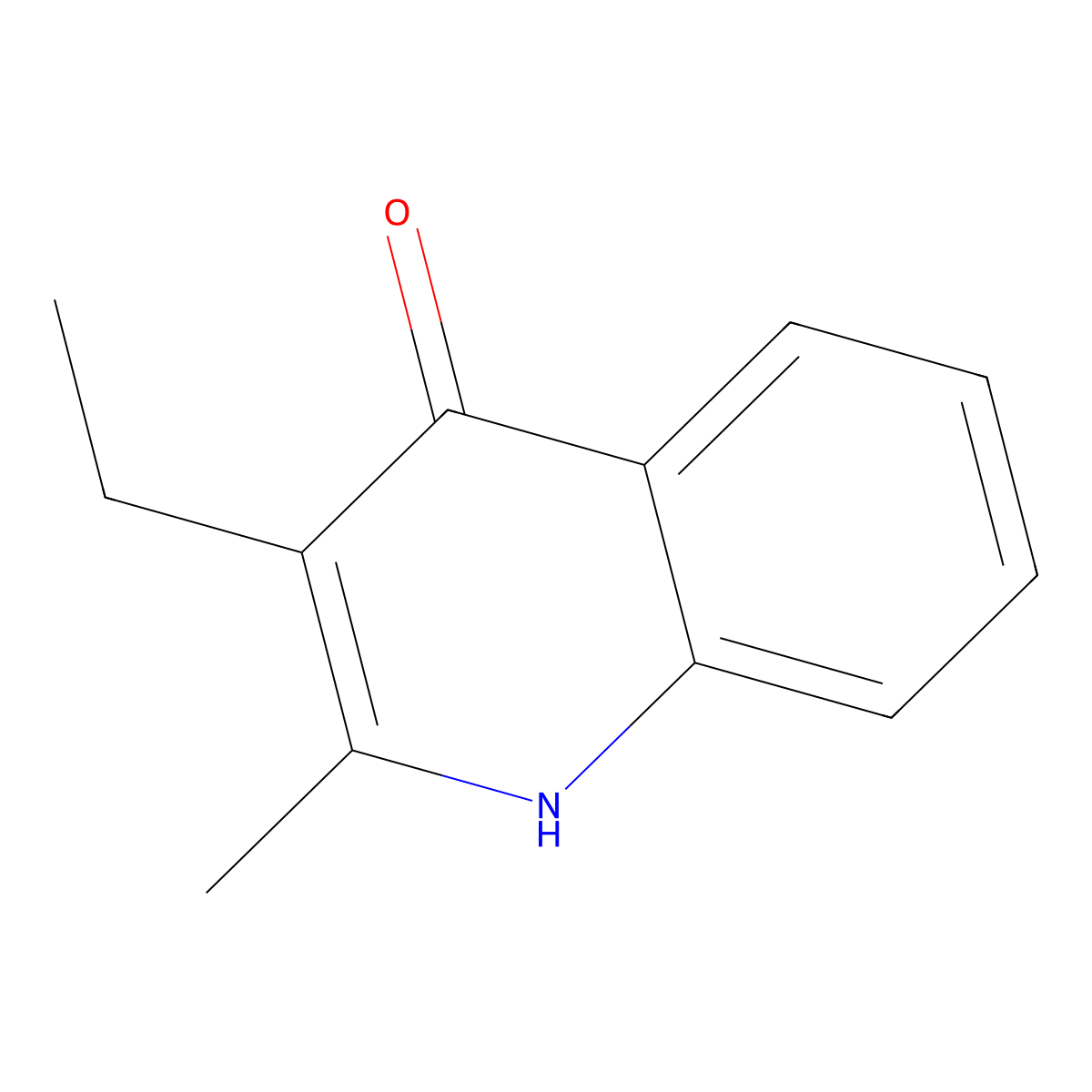 3-Ethyl-2-methylquinolin-4-ol molecular structure, CAS 1888-01-3