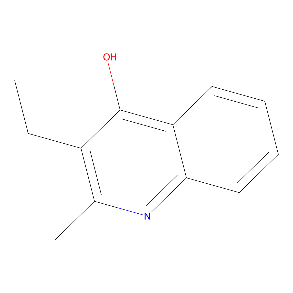 3-Ethyl-2-methylquinolin-4-ol molecular structure, CAS 1888-01-3