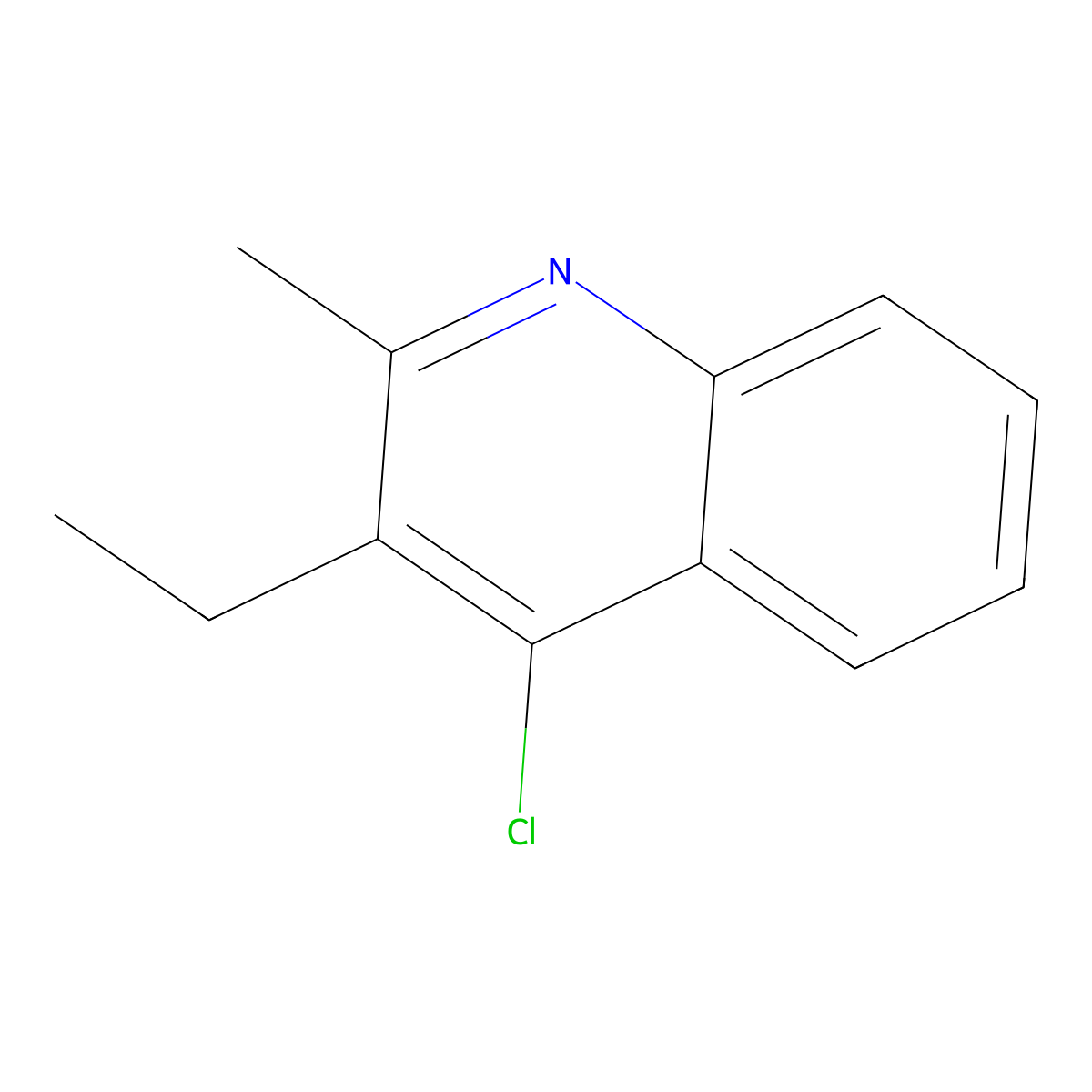 4-Chloro-3-ethyl-2-methylquinoline molecular structure, CAS 1888-02-4