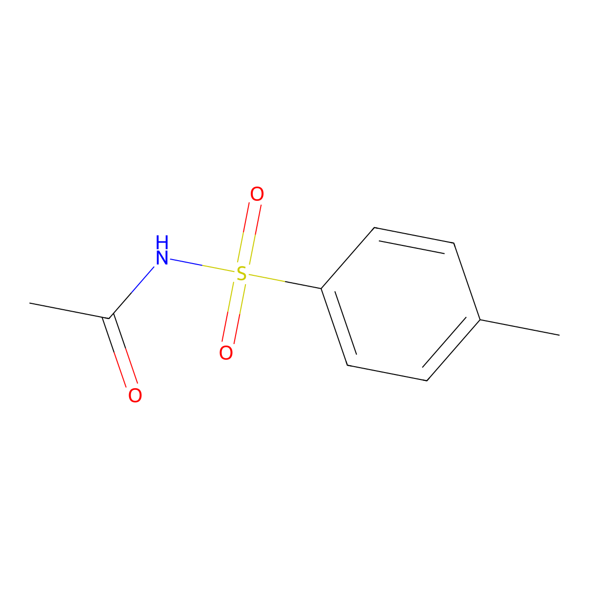 N-((4-Methylphenyl)sulfonyl)acetamide molecular structure, CAS 1888-33-1