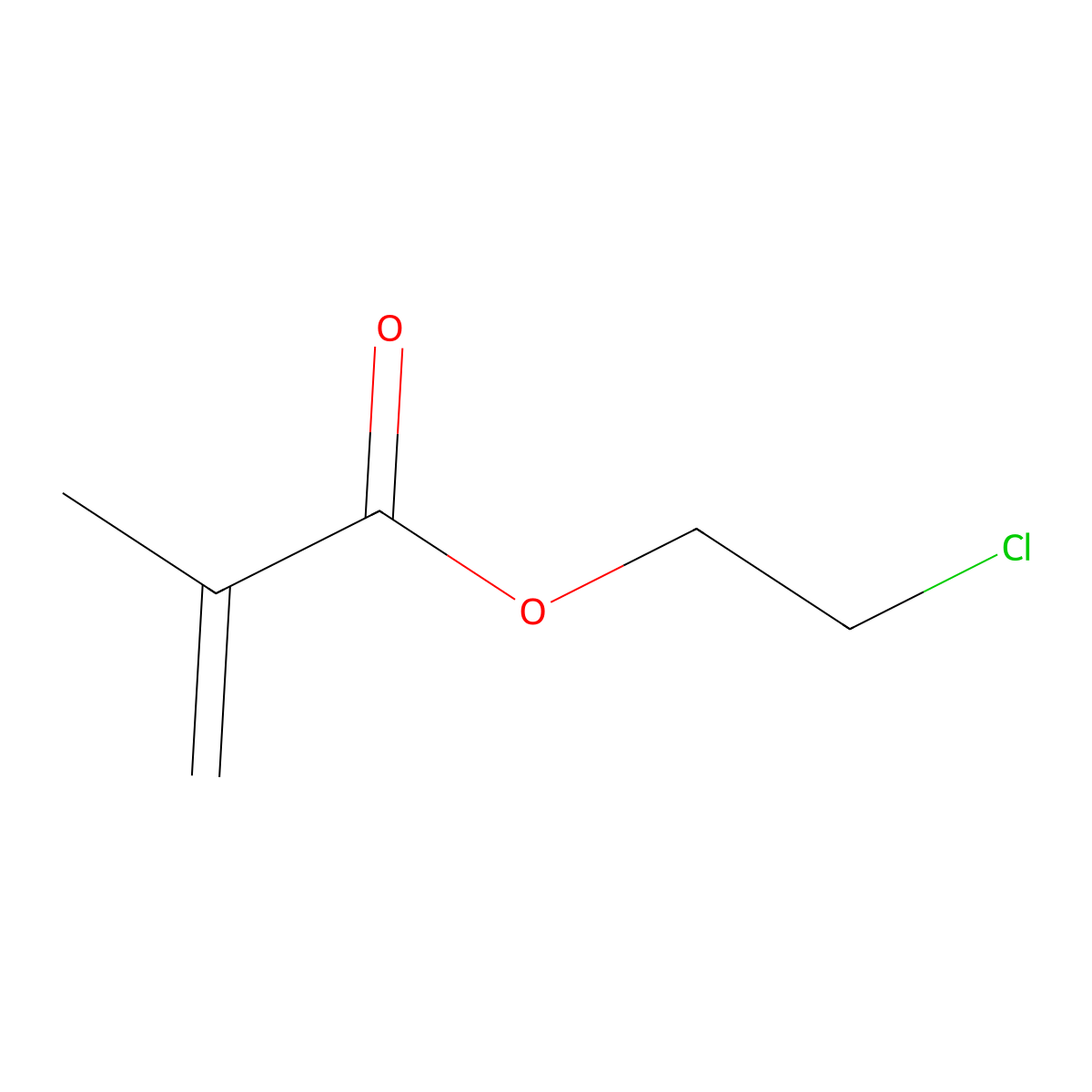 2-Chloroethyl methacrylate molecular structure, CAS 1888-94-4