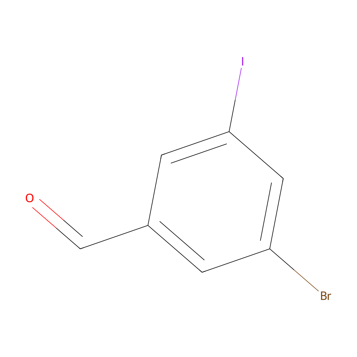 3-Bromo-5-iodobenzaldehyde molecular structure, CAS 188813-09-4