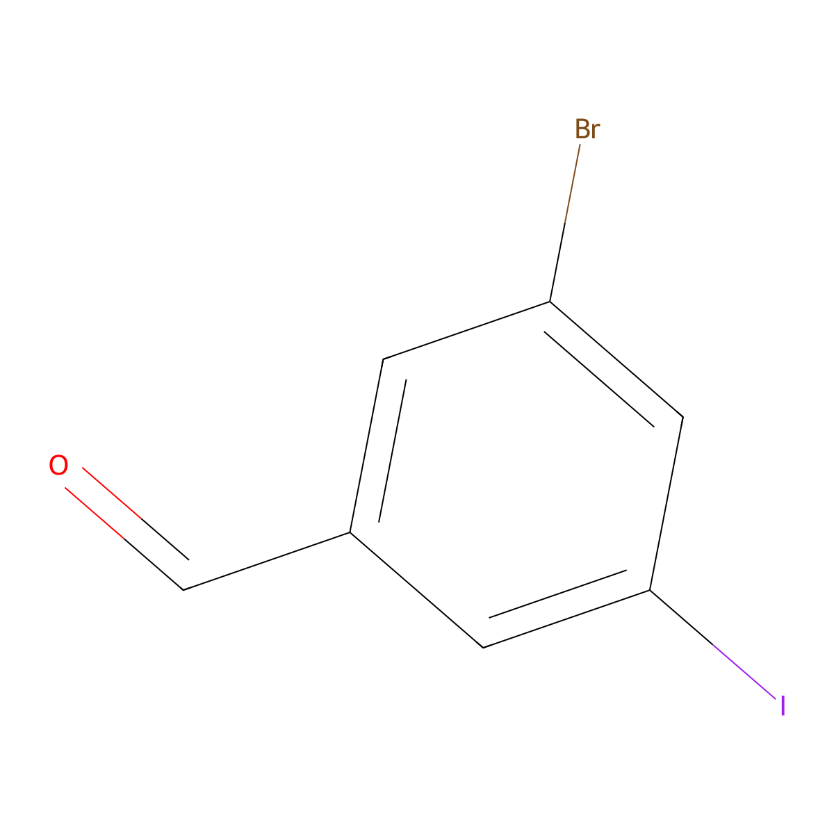 3-Bromo-5-iodobenzaldehyde molecular structure, CAS 188813-09-4