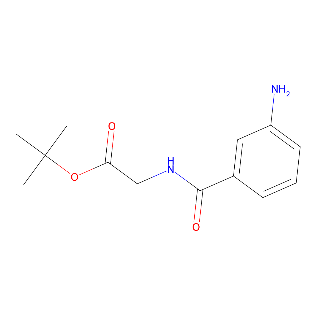 Tert-butyl 2-[(3-aminophenyl)formamido]acetate molecular structure, CAS 188813-63-0