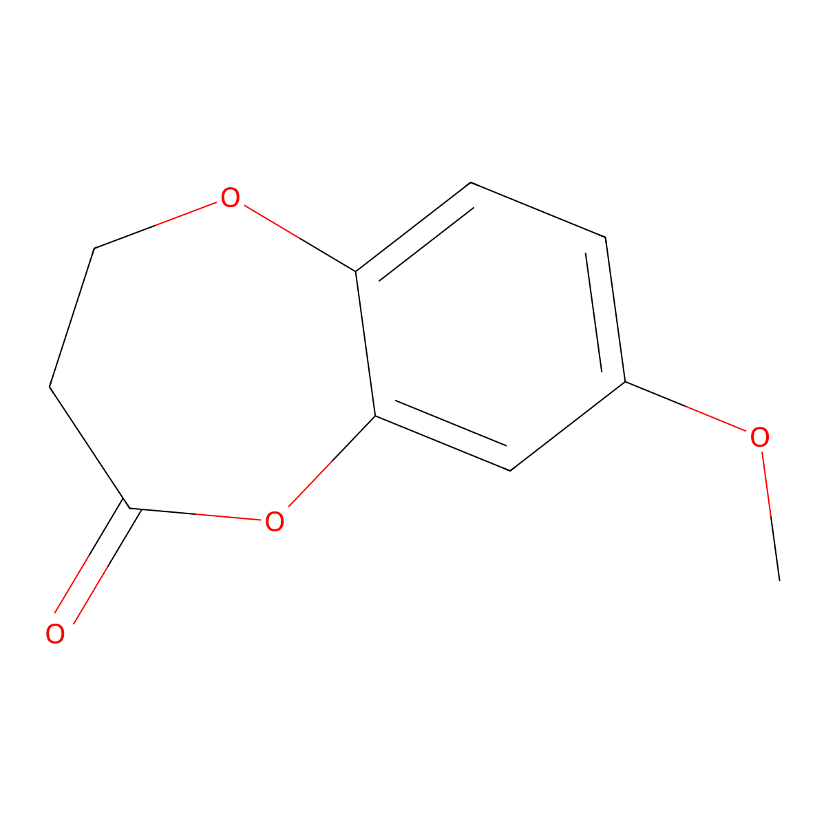 8-methoxy-3,4-dihydro-2H-1,5-benzodioxepin-2-one molecular structure, CAS 188826-27-9