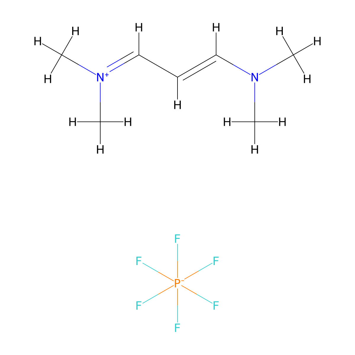 N-[3-(Dimethylamino)allylidene]-N-methylmethanaminium Hexafluorophosphate molecular structure, CAS 188826-61-1