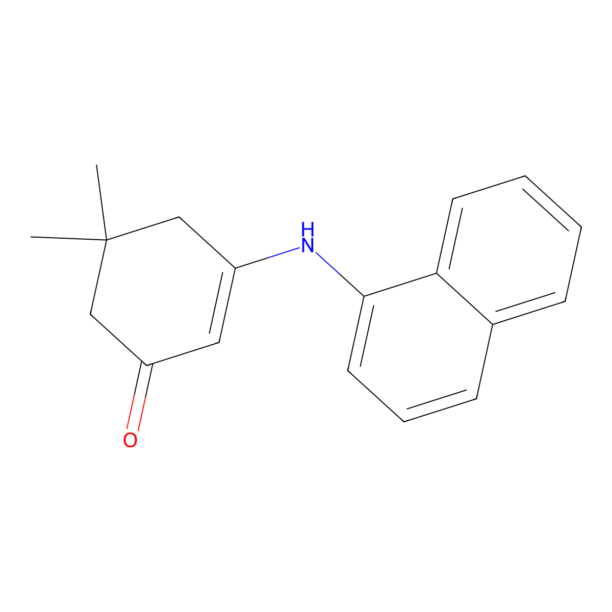 5,5-Dimethyl-3-(naphthalen-1-ylamino)cyclohex-2-en-1-one molecular structure, CAS 188829-49-4