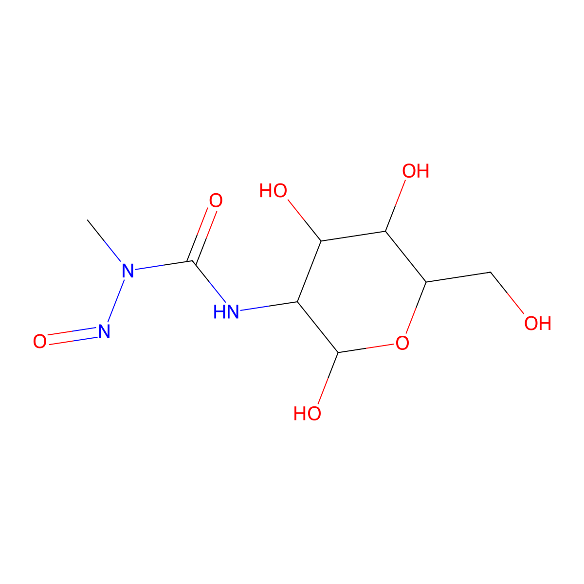 Streptozocin molecular structure, CAS 18883-66-4
