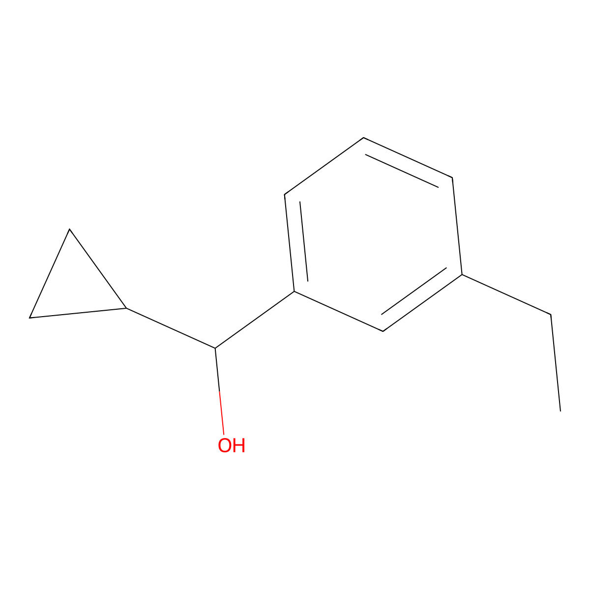 alpha-Cyclopropyl-3-ethylbenZenemethanol molecular structure, CAS 188839-18-1