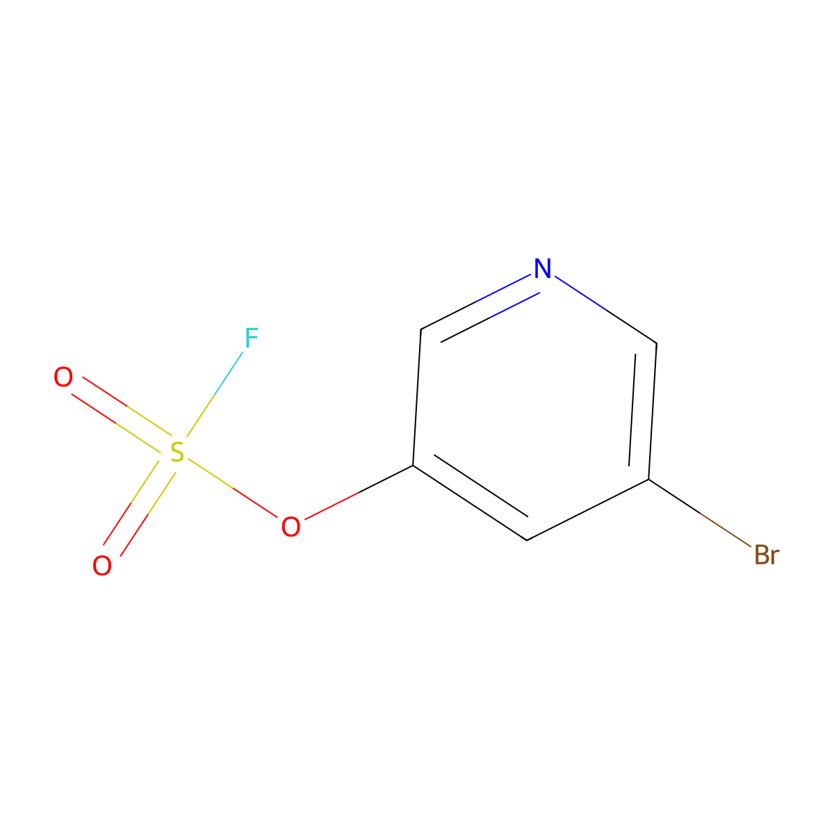 5-Bromopyridin-3-yl sulfurofluoridate molecular structure, CAS 1888393-44-9