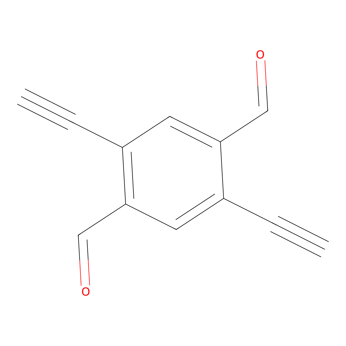 2,5-Diethynylterephthalaldehyde molecular structure, CAS 1888397-10-1