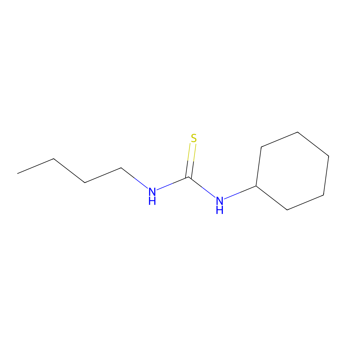 1-Butyl-3-cyclohexylthiourea molecular structure, CAS 18884-16-7