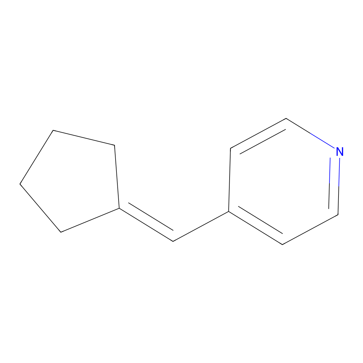 4-(Cyclopentylidenemethyl)pyridine molecular structure, CAS 188844-24-8