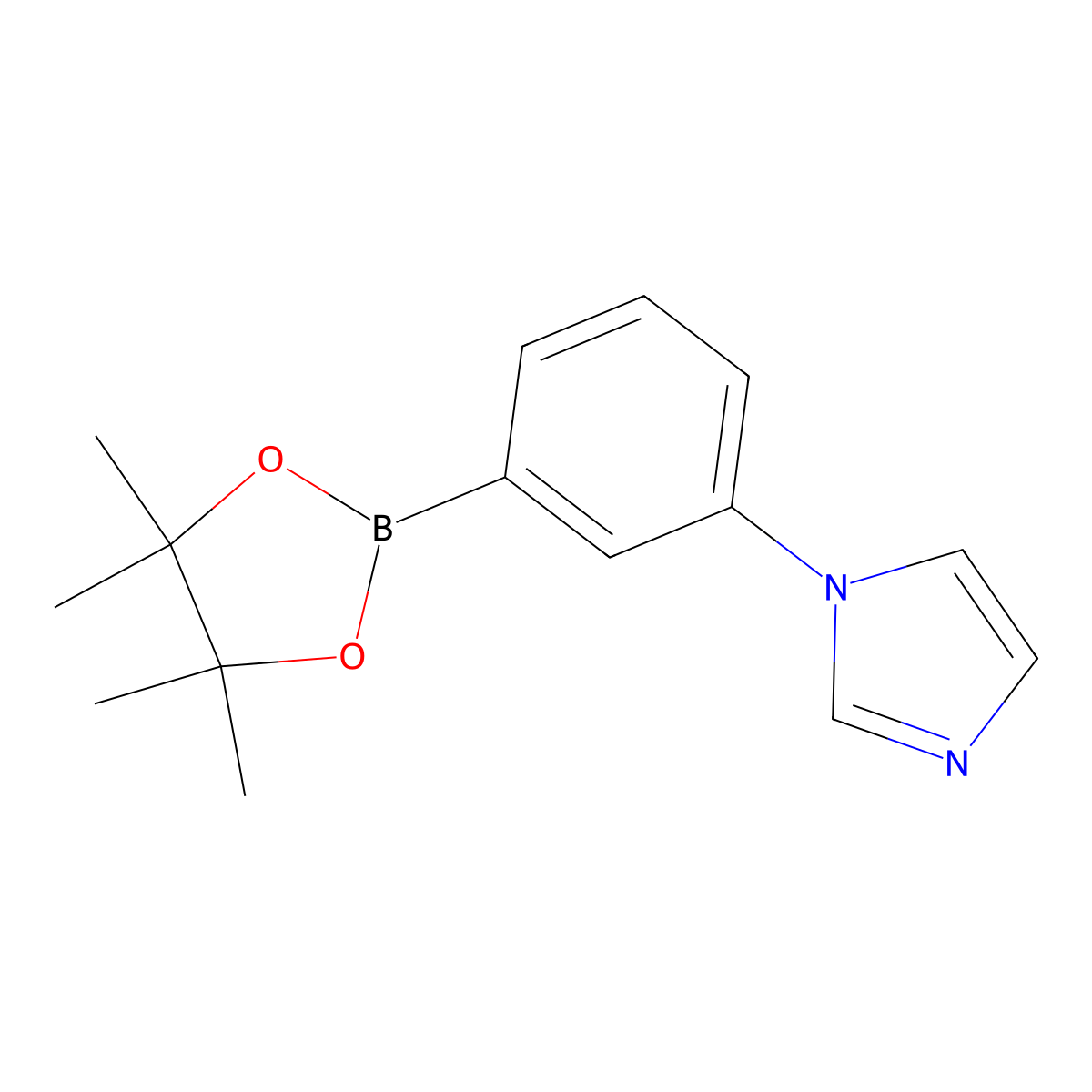 1-(3-(4,4,5,5-Tetramethyl-1,3,2-dioxaborolan-2-yl)phenyl)-1H-imidazole molecular structure, CAS 1888440-98-9