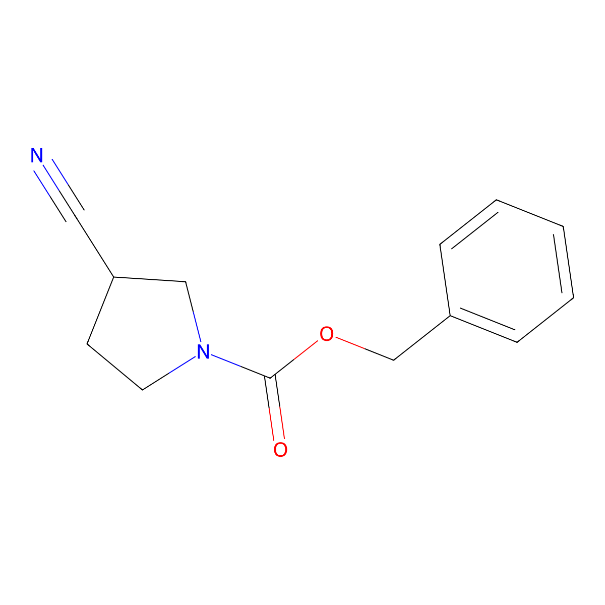 Benzyl 3-cyanopyrrolidine-1-carboxylate molecular structure, CAS 188846-99-3