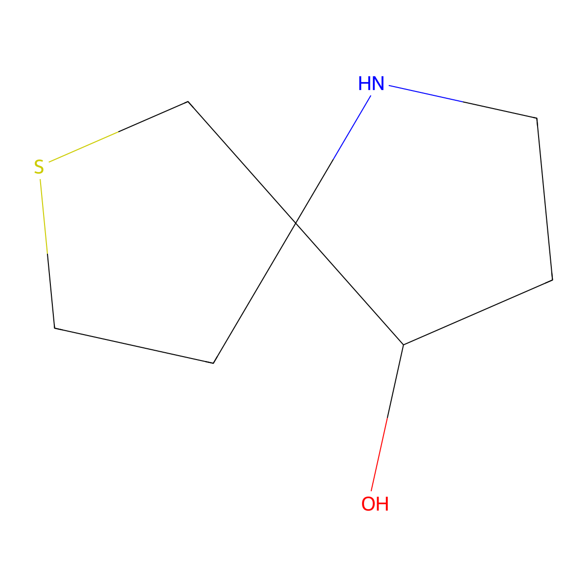 7-Thia-1-azaspiro[4.4]nonan-4-ol molecular structure, CAS 1888495-64-4
