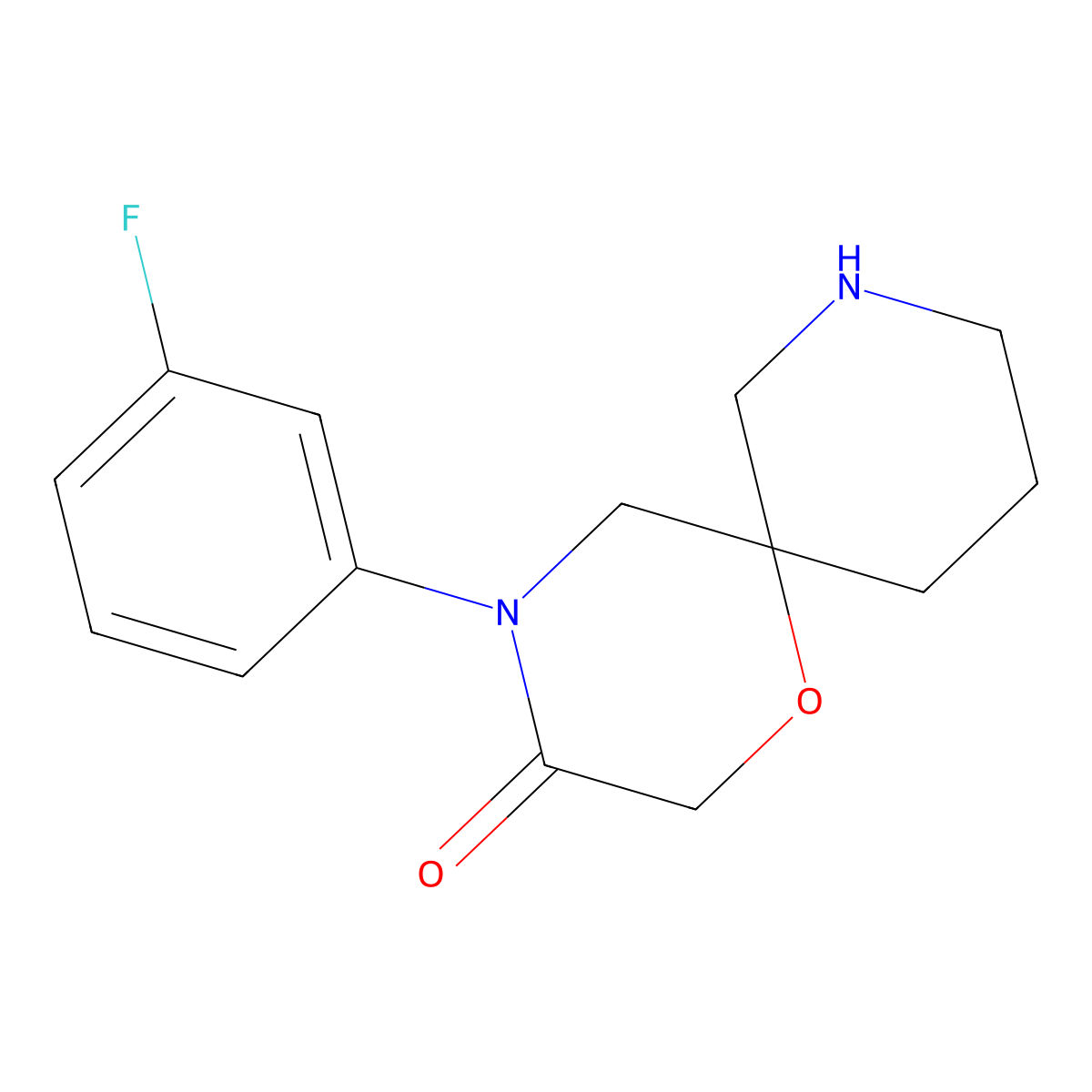 4-(3-Fluorophenyl)-1-oxa-4,8-diazaspiro[5.5]undecan-3-one molecular structure, CAS 1888513-91-4