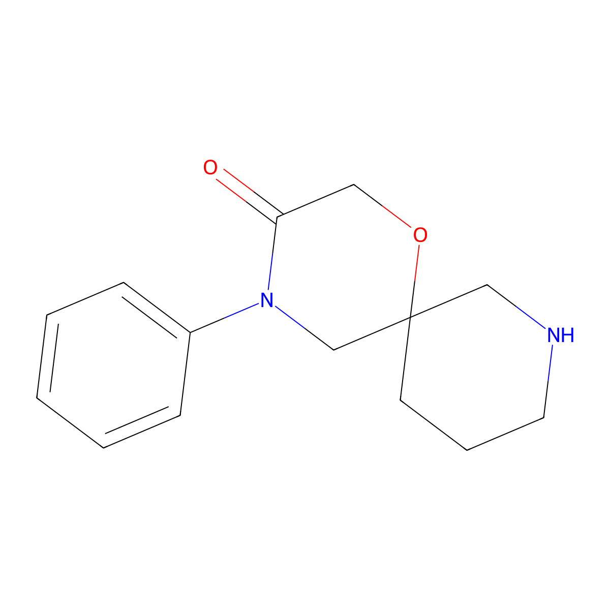 4-Phenyl-1-oxa-4,8-diazaspiro[5.5]undecan-3-one molecular structure, CAS 1888593-02-9