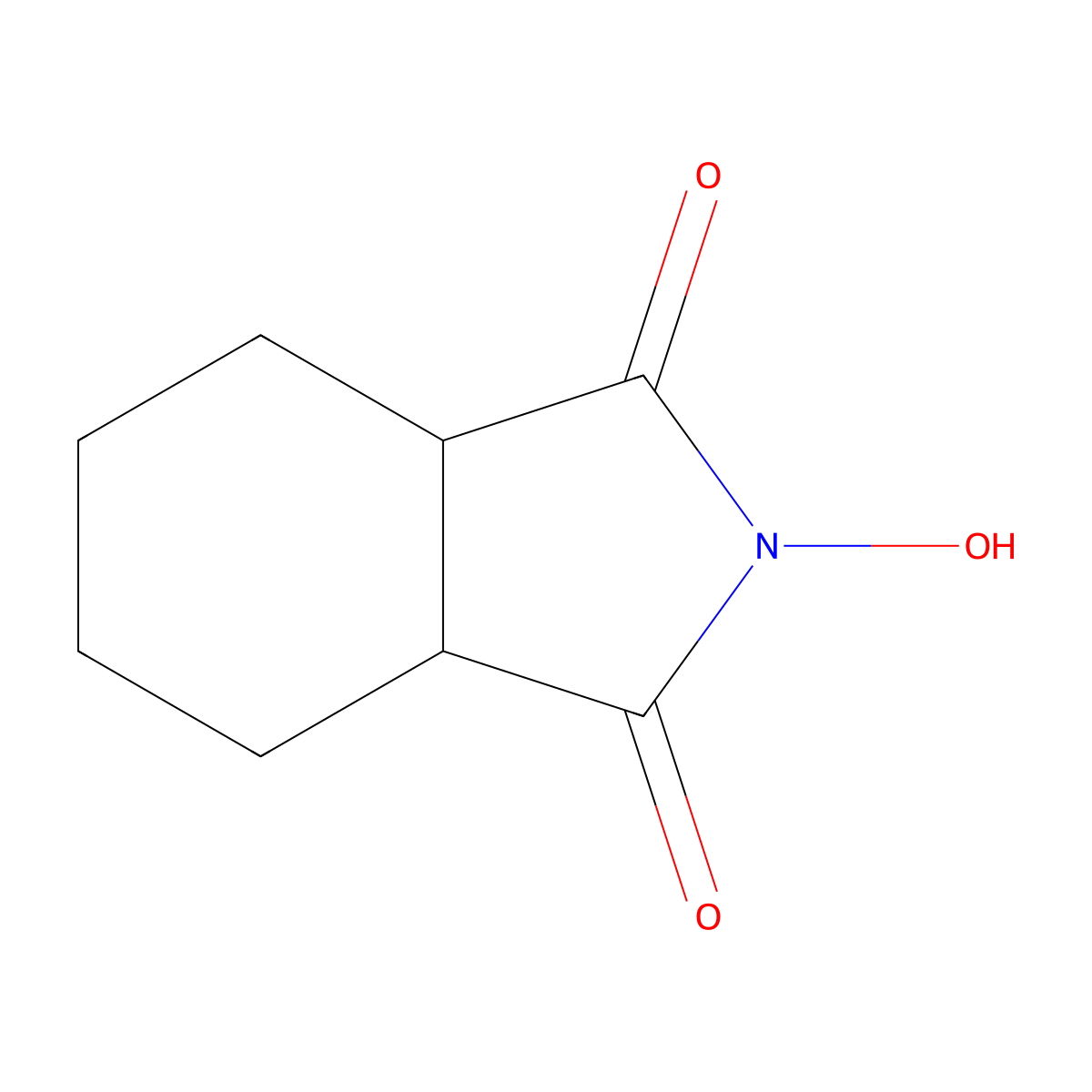 2-hydroxyhexahydro-1H-isoindole-1,3(2H)-dione molecular structure, CAS 18886-85-6