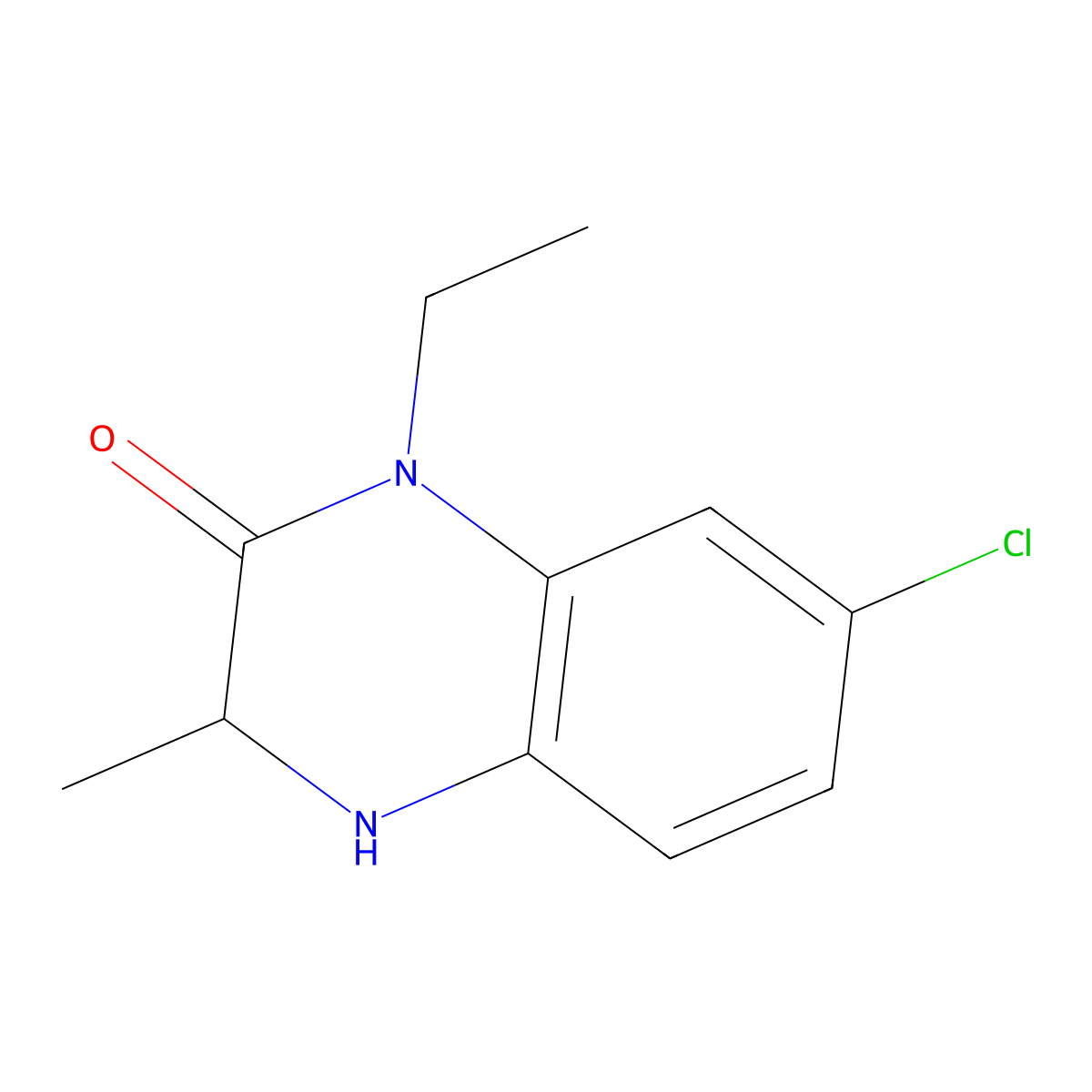 7-Chloro-1-ethyl-3-methyl-1,2,3,4-tetrahydroquinoxalin-2-one molecular structure, CAS 1888602-99-0