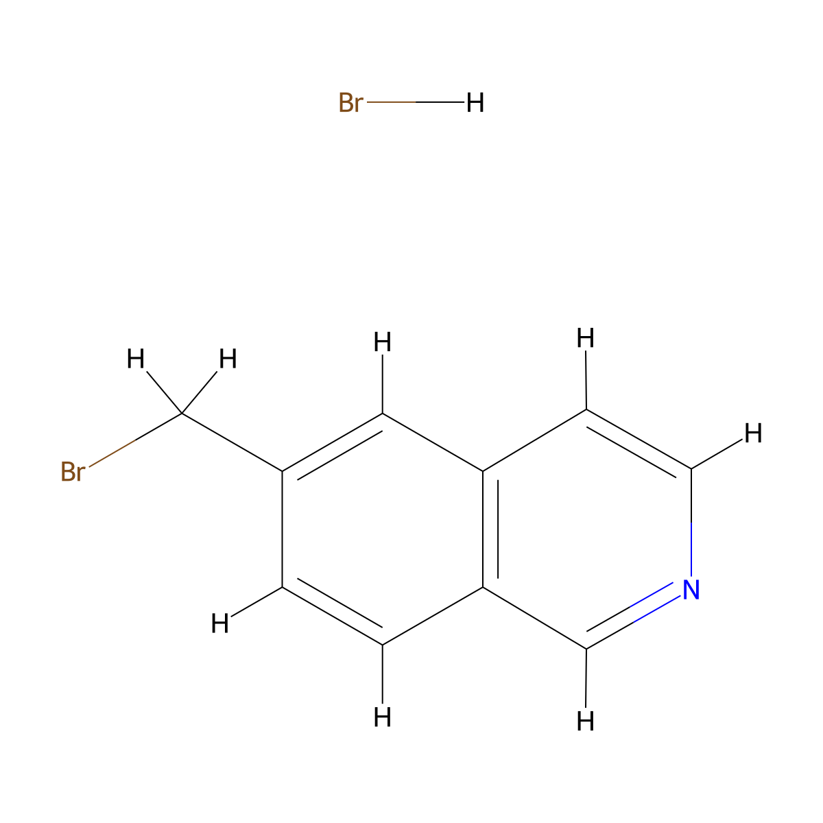 6-(Bromomethyl)isoquinoline hydrobromide molecular structure, CAS 188861-57-6