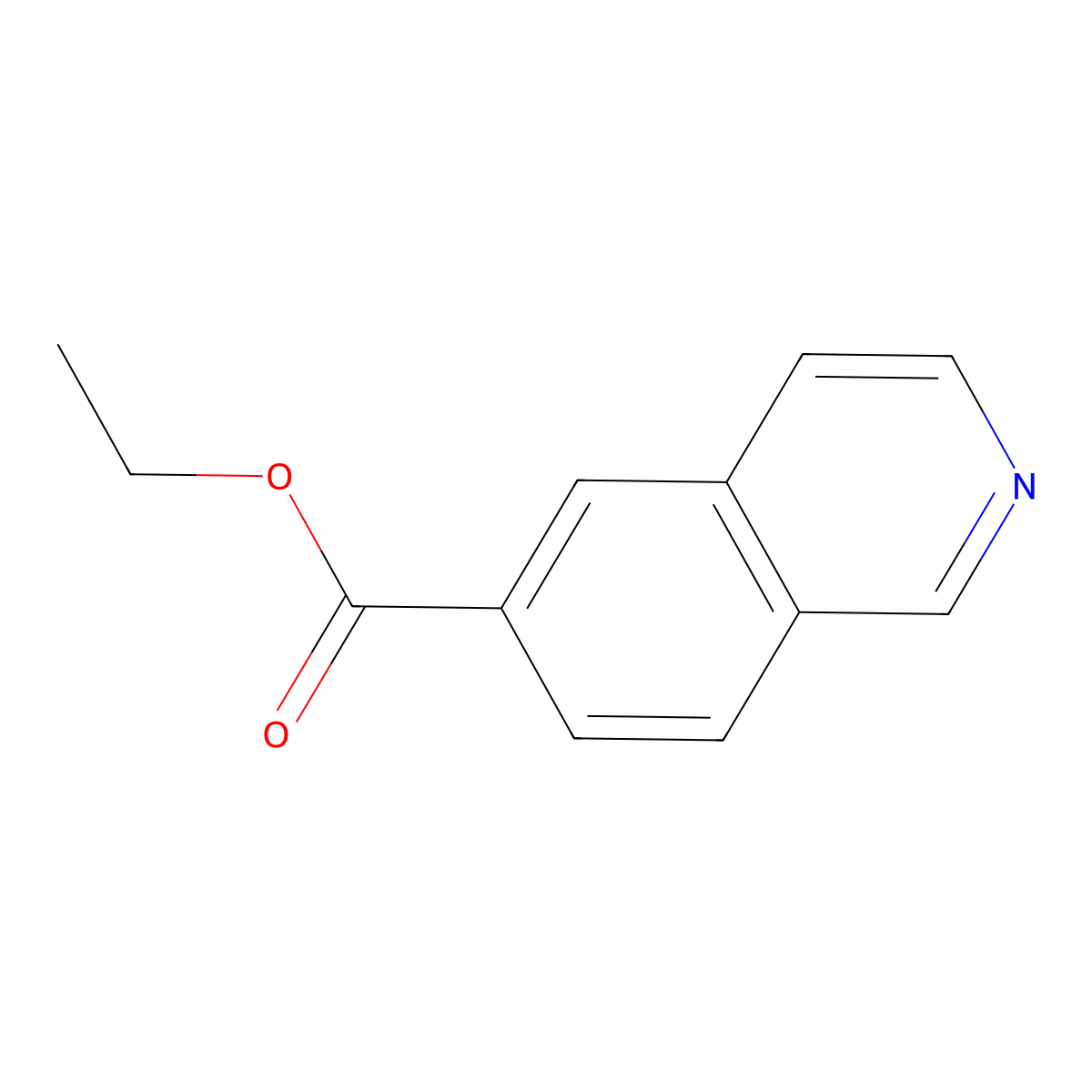 Ethyl isoquinoline-6-carboxylate molecular structure, CAS 188861-58-7