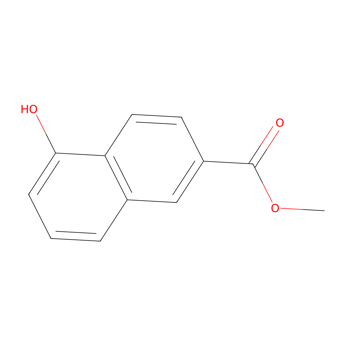 Methyl 5-hydroxynaphthalene-2-carboxylate molecular structure, CAS 188861-83-8